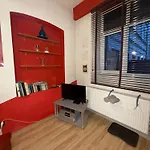 Red And White Apartment Lodz
